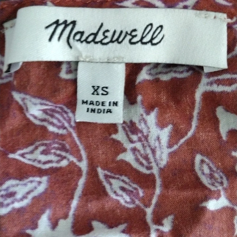 Madewell wrap puff sleeve crop bitk vine